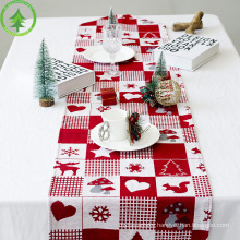 3d Christmas Tablecloth Santa Claus and Gifts Pattern Rectangular/Round Table Cloth Thicken Cotton Cover Towel